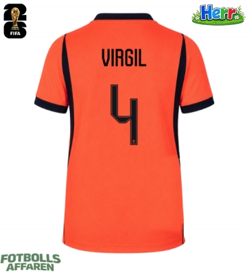 Nederländerna Virgil van Dijk #4 Hemmatröja VM 2026 Kortärmad